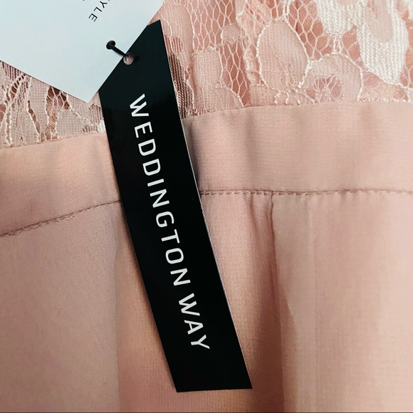 WEDDINGTON WAY by Adrianna Papell Mila Rose Blushing Rose Dress Sz 18 - Picture 12 of 16